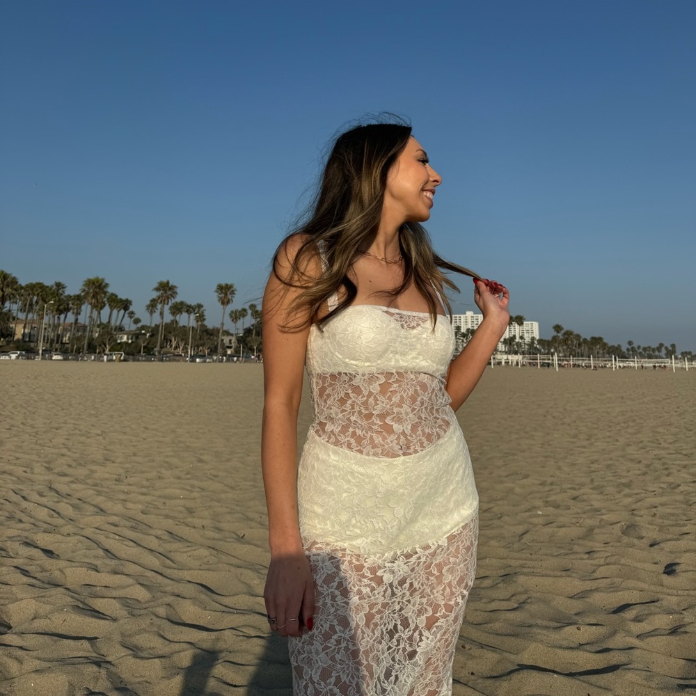 Revolve White Lace Dress (Size Small) Gracia Gown lovers and friends